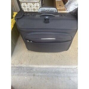 Delsey Black Polyester Softside Rolling Suitcase Luggage 29”x20”x10” Expandable